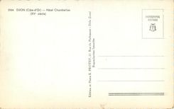 CPA Duon Cote d'Or Hotel Chambellan XV siecle