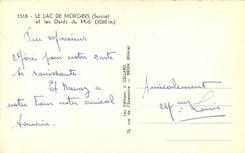 CPA Le Lac de Morgins Suisse et les Dents du Midi