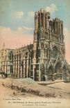 CPA Reims dans les Ruines apres la Retraite des Allemands La Cathedrale 