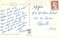 CPA Paris La Tour Eiffel L'Arc de Triomphe Notre Dame 