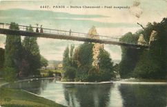 CPA Paris Buttes Chaumont Pont suspendu 