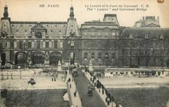 CPA Paris le Louvre et le Pont du Carousel 