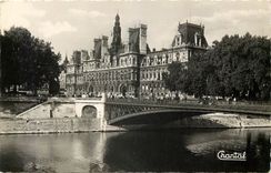 CPA Paris l'Hotel de Ville et le Pont d'Arcole 