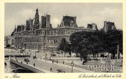 CPA Paris le Pont et Hotel de ville 
