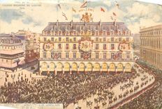 CPA Grands Magasins du Louvre Paris visite des Anglais 