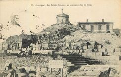 CPA Auvergne Les Ruines Romaines au sommet du Puy de Dome 