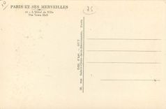 CPA Paris et ses merveilles l'Hotel de Ville 