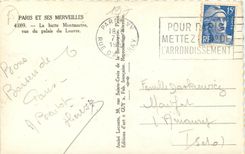 CPA Paris et ses merveilles la butte Montmartre vue du Palais du louvre 