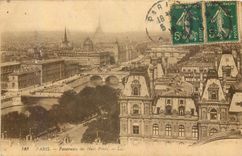 CPA Paris Panorama des Huits Ponts 