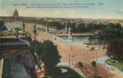 CPA Paris Panorama pris vers le Pont Alexandre III et les Invalides 