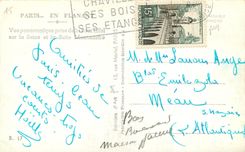 CPA Paris en Flanant vue panoramique prise de la Tour Eiffel sur la Seine et la Butte Mentmartre 