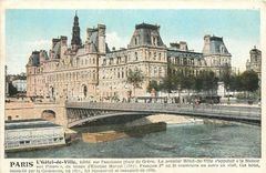 CPA Paris l'Hotel de Ville edifie sur l'ancienne Place de Greve 