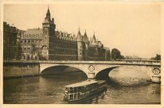 CPA Paris en flanant le palais de Justice et le Pont au Change 