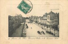 CPA Reims La Place Drouet d'Erlon et la Fontaine Jube 