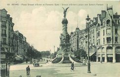 CPA Reims Place Drouet d'Erlon et Fontaine Sube 