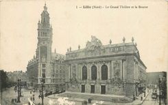 CPA Lille Nord Le Grand Theatre et la Bourse 