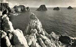 CPA Breatgne Camaret Finistere pointe de Pen Hir les Tas de Pois vus de la Salle Verte 