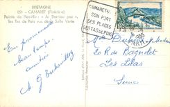 CPA Breatgne Camaret Finistere pointe de Pen Hir les Tas de Pois vus de la Salle Verte