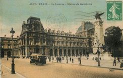 CPA Paris le Louvre Statue de Gambetta 
