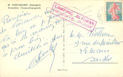 CPA Fontarabie Espagne Frontiere Franco Espagnole 