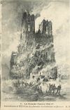 CPA La Grande Guerre 1914 15 Bombardement de Reims Par les allemands la Cathedrale en Flammes 