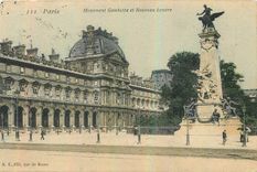 CPA Paris Monument Gambetta et Nouveau Louvre 