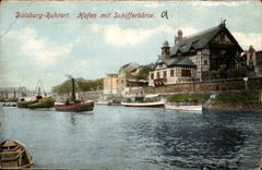 Allemagne Germany CPA Duisburg Ruhrat Kassen mit Schifferborse