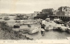 Biarritz CPA View taken of the port of the sinners