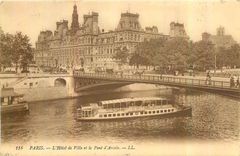 CPA Paris l'Hotel de Ville et le Pont d'Arcole 