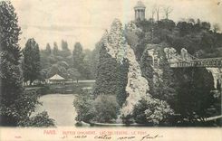 CPA Paris Buttes Chaumont Lac Belvedere le Pont 