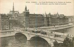 CPA Paris le Pont St Michel et le Palais de Jusitce 