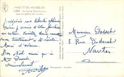 CPA Paris et ses Merveilles la Butte Montmartre vue du Palais du Louvre 