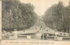 CPA Saint Cloud le parc le bassin et l'Allee du Fer a Cheval 