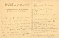 CPA Paris en flanant le palais de Justice et le pont au Change