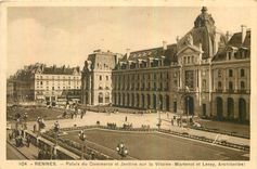 CPA Rennes Palais du Commerce et Jardins sur la Vilaine 