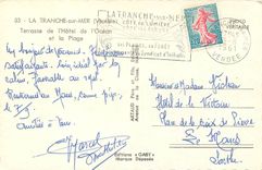 CPM La Tranche sur mer Vendee terrasse de l'Hotel de l'Ocean et la Plage
