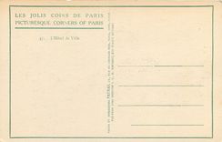 CPA Les Jolis Coins de Paris Picturesque corners of Paris l'Hotel de Ville 