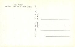 CPA Paris La Tour eiffel et le Pont d'Iena