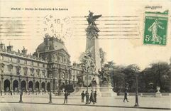 CPA Paris Statue de Gambetta & le Louvre 