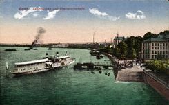 Germany Germany CPA Bonn Landebrucke und Rheinpromenade