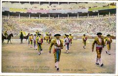 CPA Bullfight of Toros Salida of the cuadrilla (bull bullfight)