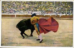 CPA Bullfight of Toros Veronica (bull bullfight)