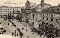 Angers CPA Places Rallying the theater and the large hotel