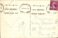 Evian les Bains CPA the beach and the tooth of oche