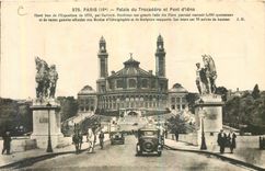 CPA Paris palais du Trocadero et pont d'Iena 