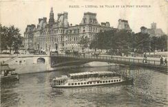 CPA Paris l'Hotel de Ville et le Pont d'Arcole 