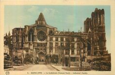 CPA Reims 1919 La Cathedrale Versant Nord 