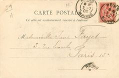 CPA Reims Arc de Triomphe Romain cote des Sculptures porte Mars 