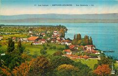 CPA Lac Leman Amphion les Bains Vue Generale 
