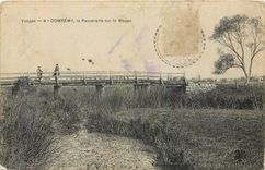 CPA Vosges Domremy La Passerelle sur la Meuse 